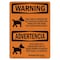Signmission OSHA Warning Sign, 10" Height, 14" Width, Protected Guard Dog Three Days Bilingual, Landscape OS-WS-D-1014-L-12781 - alternate 1